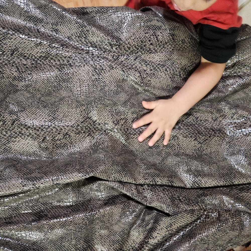 Vintage Brown Snake Print Women's Blazer - Picture 6 of 6